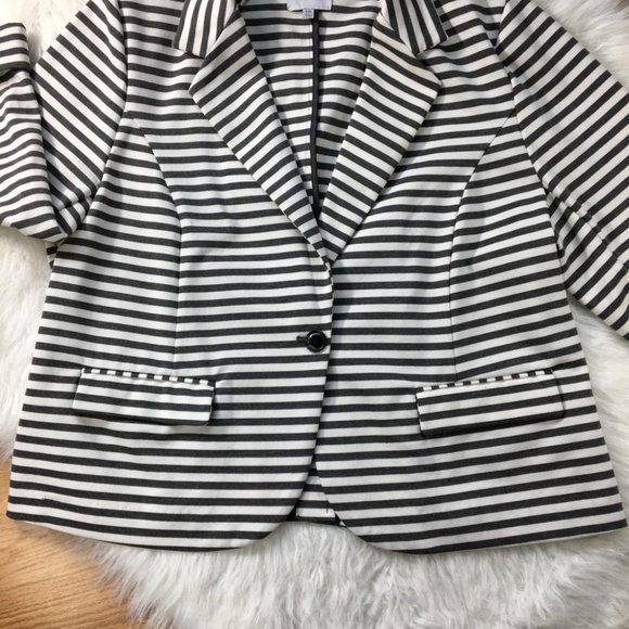 CATHERINE MALANDRINO Stripe Blazer (W1-169) - Picture 6 of 8